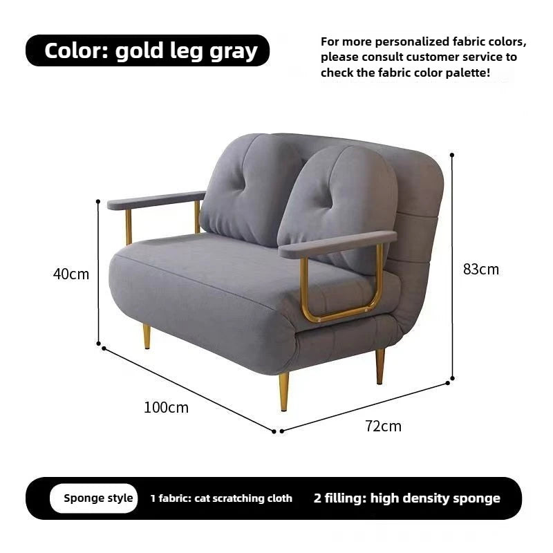 Foldable Balcony Latex Sofa Bed Dual-use Small Unit Double Living Room Light Luxury Cream Style Multifunctional Small Sofa
