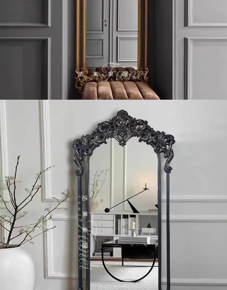 Large Nordic Quality Mirror Designer Girls Gold House Bedroom Wall Mirrors Full Body Floor Luxury Espejo Home Decorations