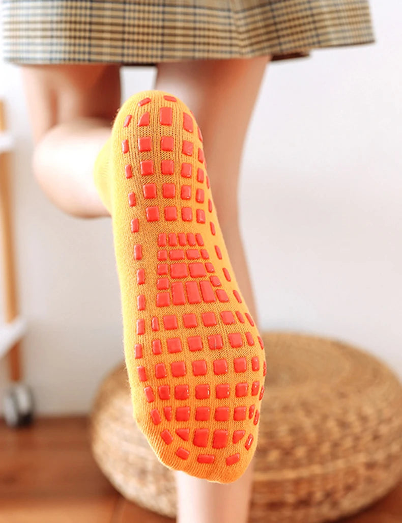 Kids Adults Anti-Slip Socks Parent-Child Trampoline Sock Cotton Socks Elasticity Sports Boys Girls Outside Children Socks