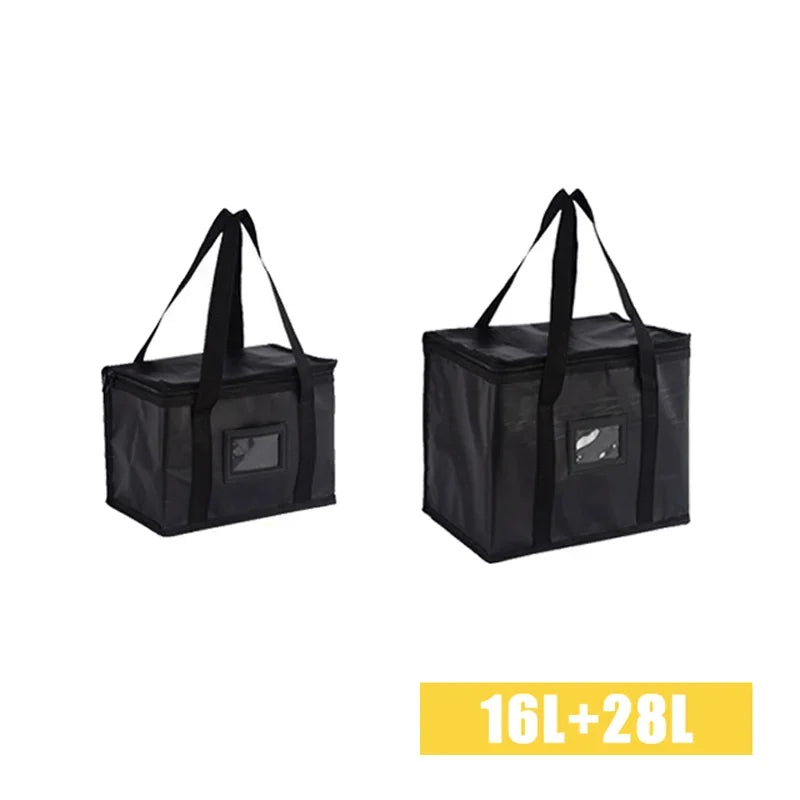 16L-70L Insulated Thermal Cooler Bag Insulation Keep Cold Large Capacity Portable Lunch Bag Zip Picnic Camping Tin Foil Food Bag