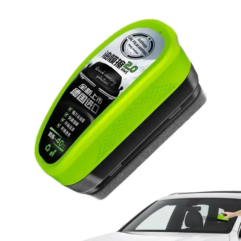 Car Glass Oil Film Remover Automotive Glass Sponge Cleaning Brush Front Inner Windshield Glass Oil Film Cleaner For Car Cleaning