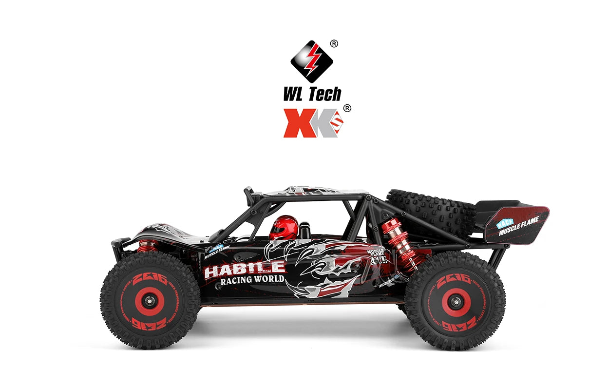 75 KM/H WLtoys 124016 V8 RC Car Brushless 4WD Electric High Speed Off-Road Remote Control Drift Rc Cars for Adults Toys