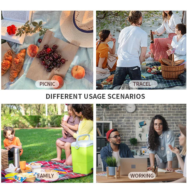 1PC Large Capacity Lunch Bag Double Layers Thermal Insulation Picnic Bag Food Drink Storage Tote With Shoulder Strap Cooler Bags