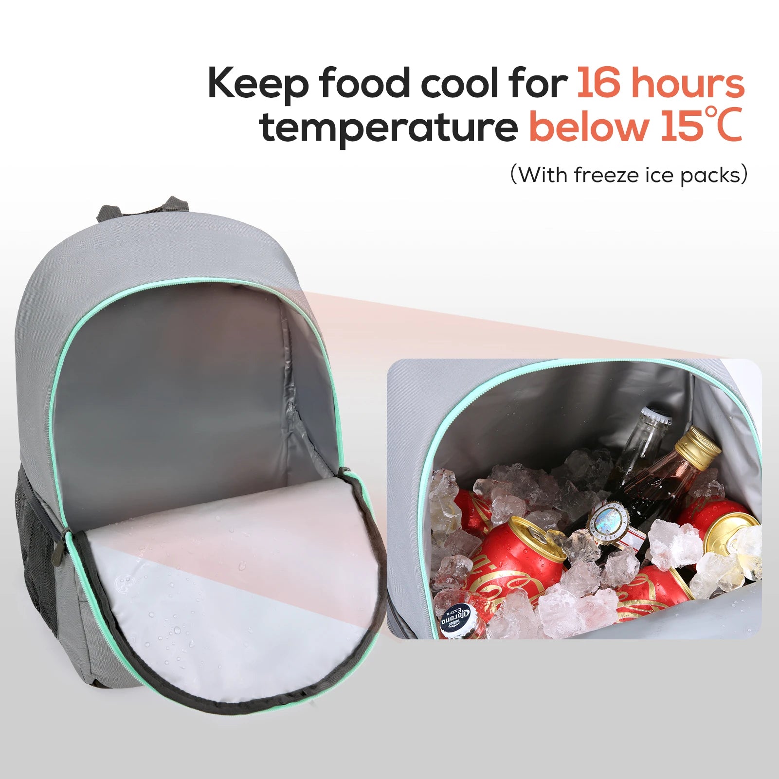 TOURIT 30L Thermal Backpack Cooler bag for drinks Insulated Bag Travel Beach Beer Leak-proof Food lunch Bags Portable Coolers