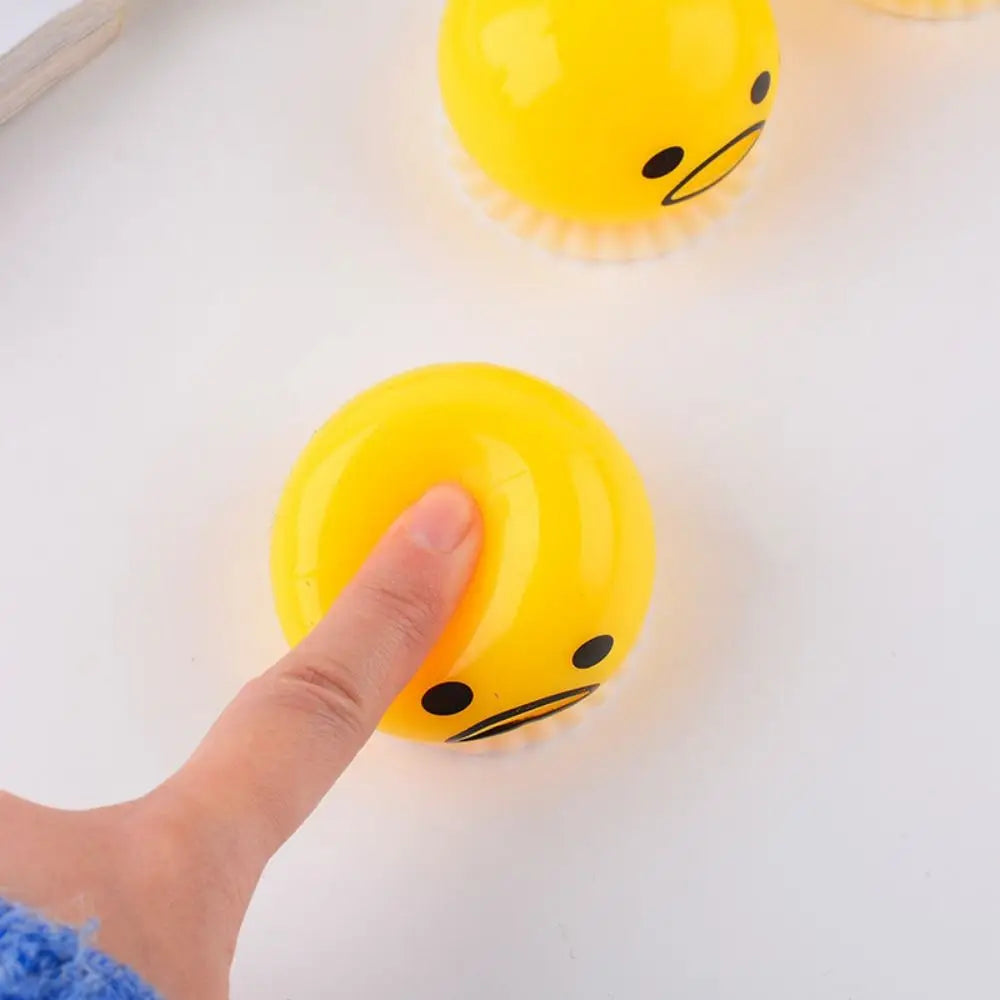 Puking Egg Yolk Stress Ball With Yellow Goop Relieve Stress Toy Funny Squeeze Tricky AntiStress Disgusting Egg Toy Kids Gift