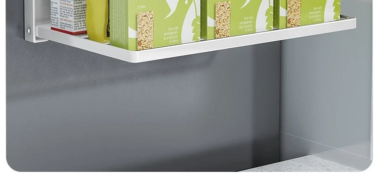 Magnetic Metal Washing Machine Side Shelf Space-saving Folding Clothes Rack No Punching Temporary Rack Simple Bathroom Shelf