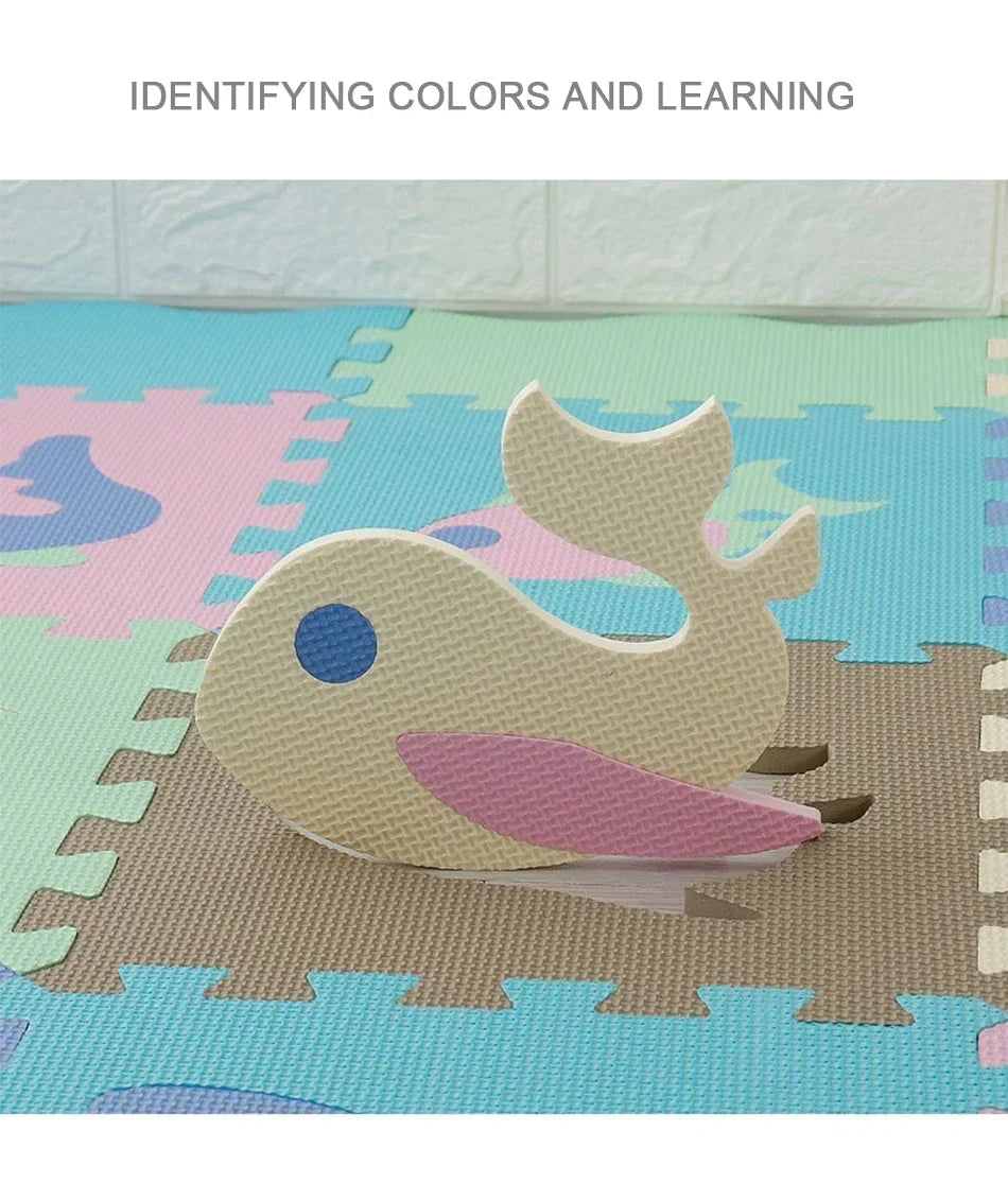 EVA Foam Play Mat with Fence Baby Puzzle Jigsaw Floor Mats Thick Carpet Pad for Kids Educational Toys Activity Pad Playmat