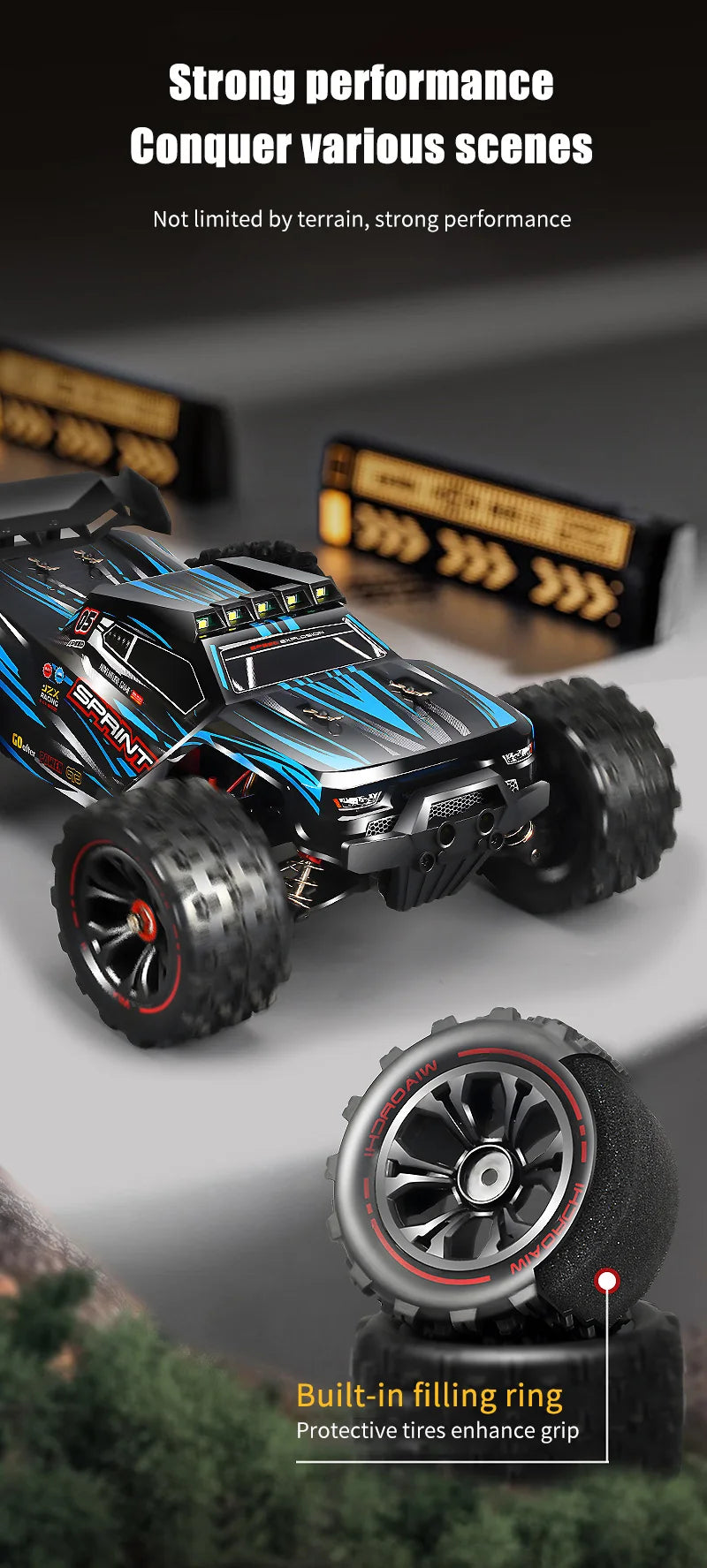 9522PRO 85KM/H High-speed RC Car Brushless Four-wheel Drive Off-road Drift 1:16 Professional Racing Car 9522 50KM/H Boy's Toy