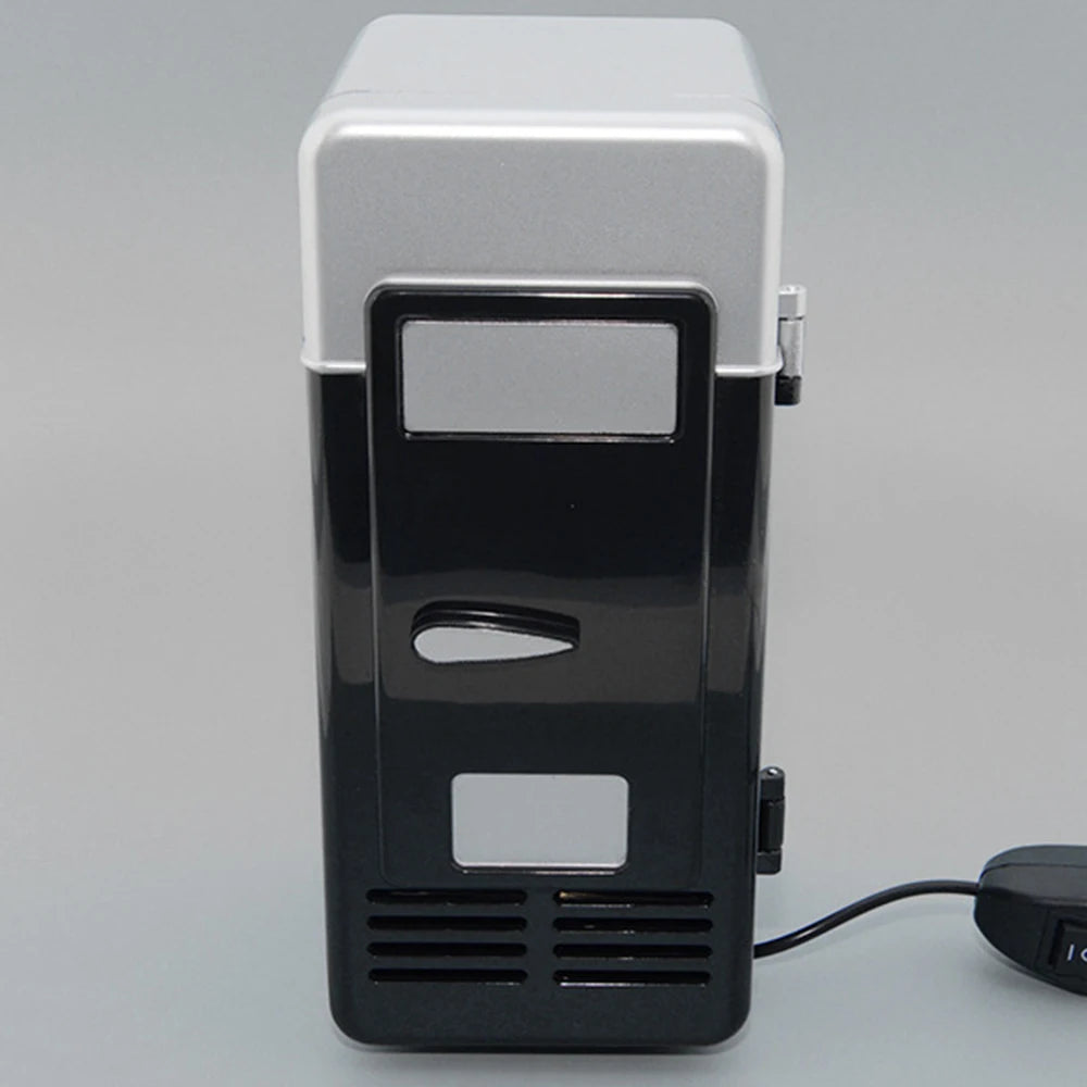 USB Refrigerator Fridge Portable Cooler Mini Beverage Drink Cans Cooler / Warmer for Car Laptop PC Computer Black Red Color 2025