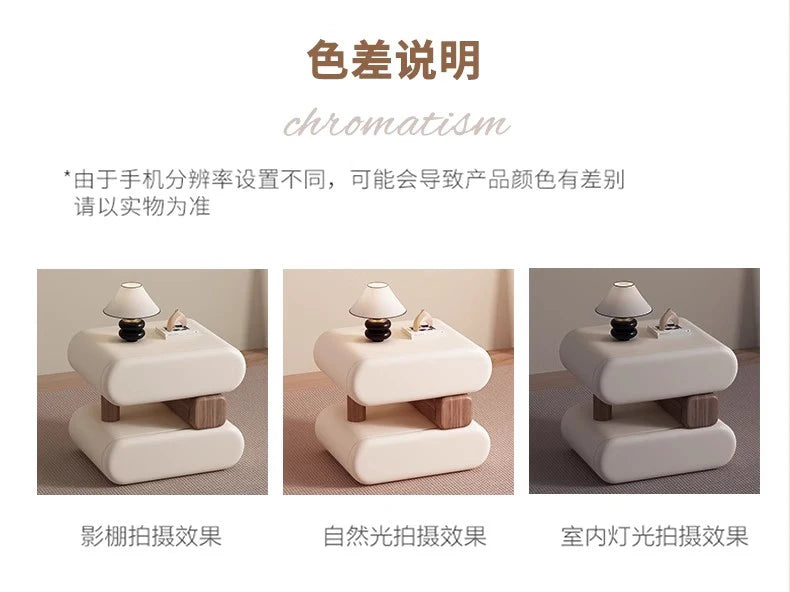 Cream Style Elegant Nightstands Space Saving Glamour Luxury Bedside Tables Trendy Creative Table De Chevet Bedroom Furniture