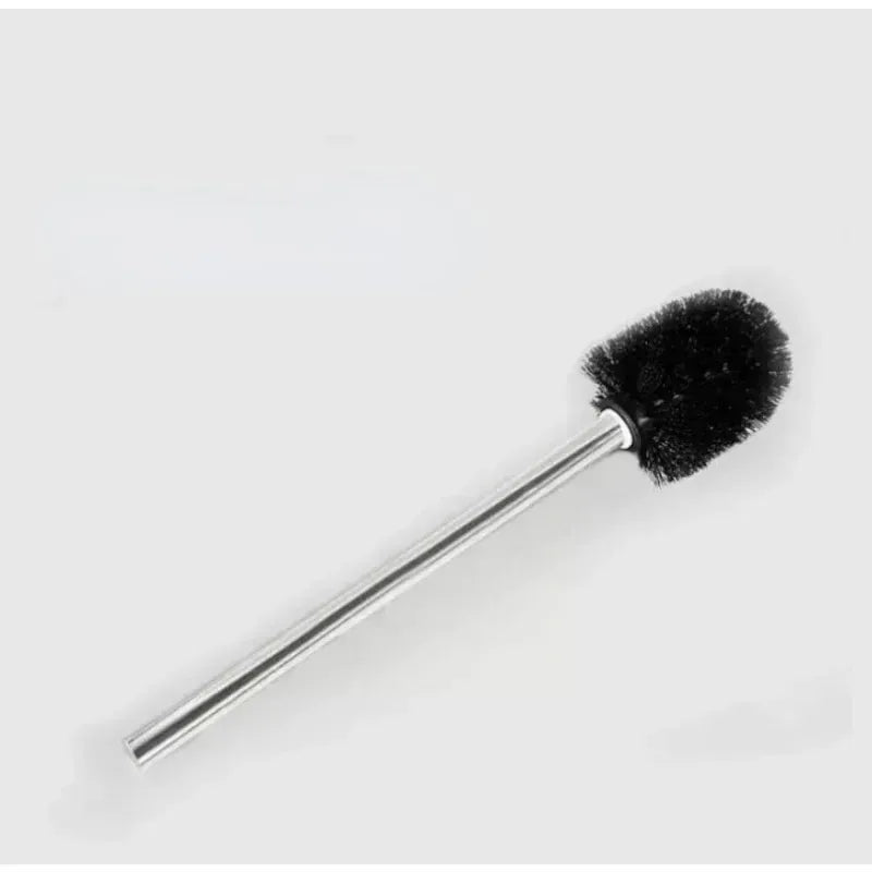 Stainless Steel Handle Japanese Minimalist Toilet Brush 1/2pcs Premium Brush Head Special Bathroom Cleaning Tool