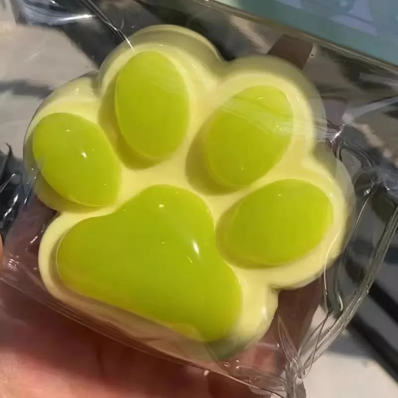 Squishy Cat Paw Soft Jelly Feel Squeeze Toy Anti-Stress Fidget Toys for Kids Adults Anxiety Relief Soft Taba Squishy Toys