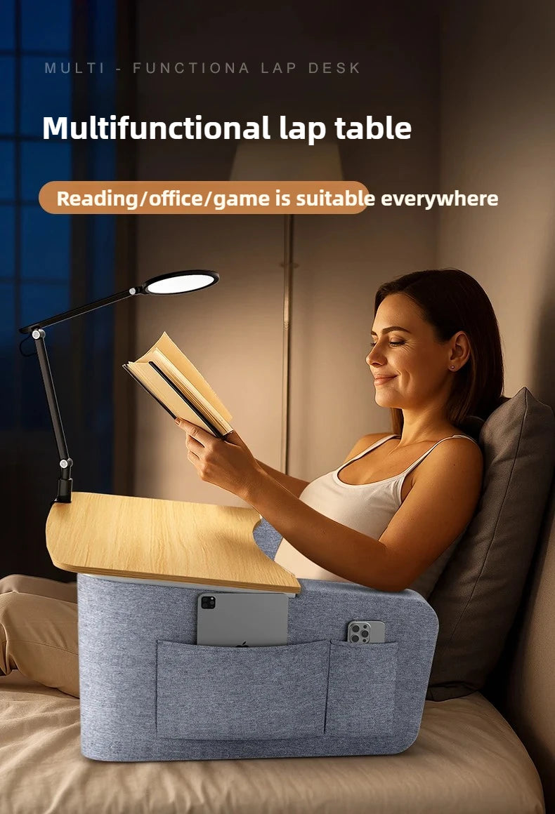 Multi-Functional Knee Laptop Desk Lazy Sofa Tray Table Bed Writing Stand Reading Gaming Table for Small Space Use