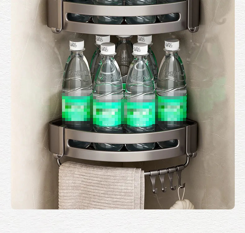 Triangular Wall-Mounted Shelf for Bathroom Or Toilet Area Rectangle Additional Balcony Storage Space for Small Bathrooms