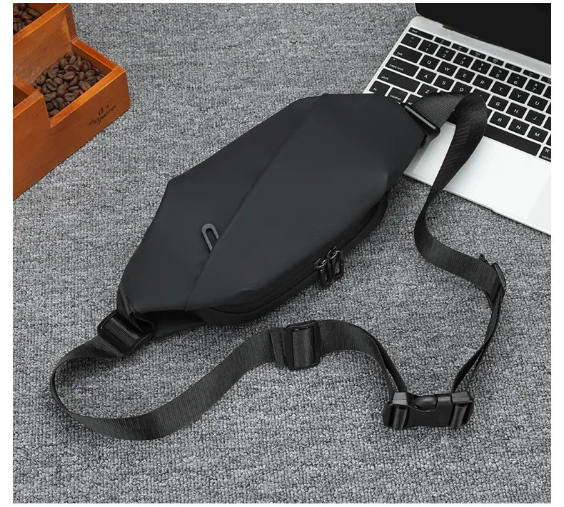 New waist bag, outdoor chest bag, business crossbody bag, multifunctional and trendy chest bag, men's sports shoulder bag