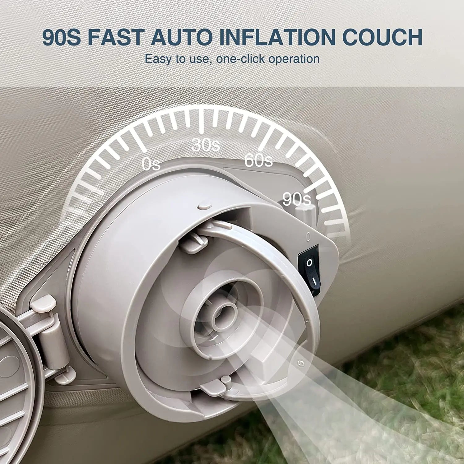 Bestrip Inflatable Couch, Air Mattress Sofa Bed Camping Air Chair For Backyard Beach Travel Camping Picnic Outdoor Furniture