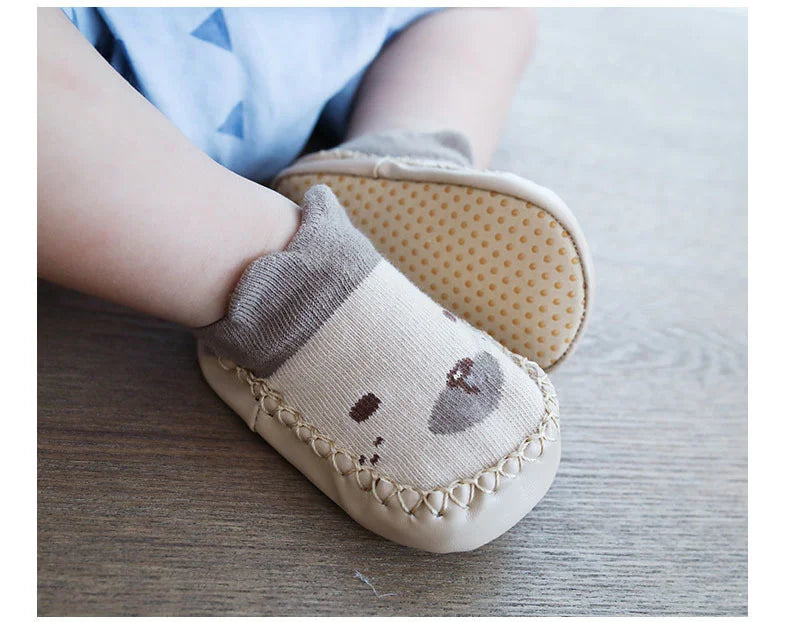 Baby Socks Slippers With Rubber Soles Girl Boy Infant Newborn Children Floor Socks Shoes Anti Slip Soft Sole Toddlers Indoor