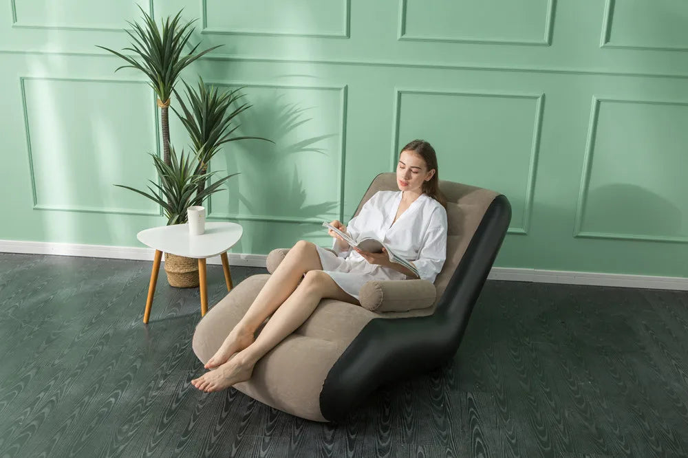 K-STAR New Inflatable Lazy Sofa Fashionable And Comfortable Lunch Rest Lazy Chair Indoor Foldable Bed Leisure Air Bench Hot 2023