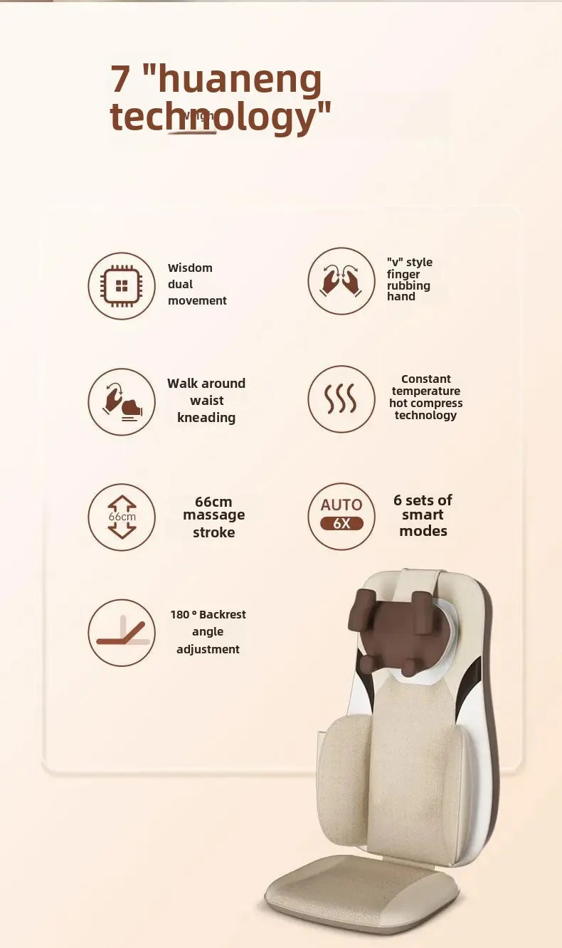 Dual-use Waist Walking Buttocks Cushion Vibrator Cushion for Back, Multifunctional Full Body Massage Mat, Neck and Back Massager