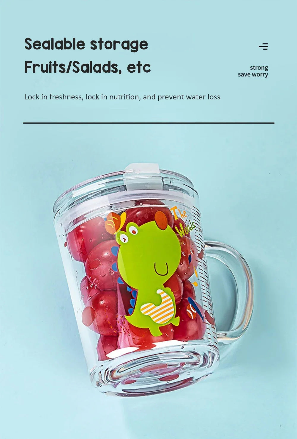 350ml Cute Unicorn Children Milk Cup With Scale Transparent Breakfast Cup With Straw Lid Cartoon Glass Cup For Kids Drinkware