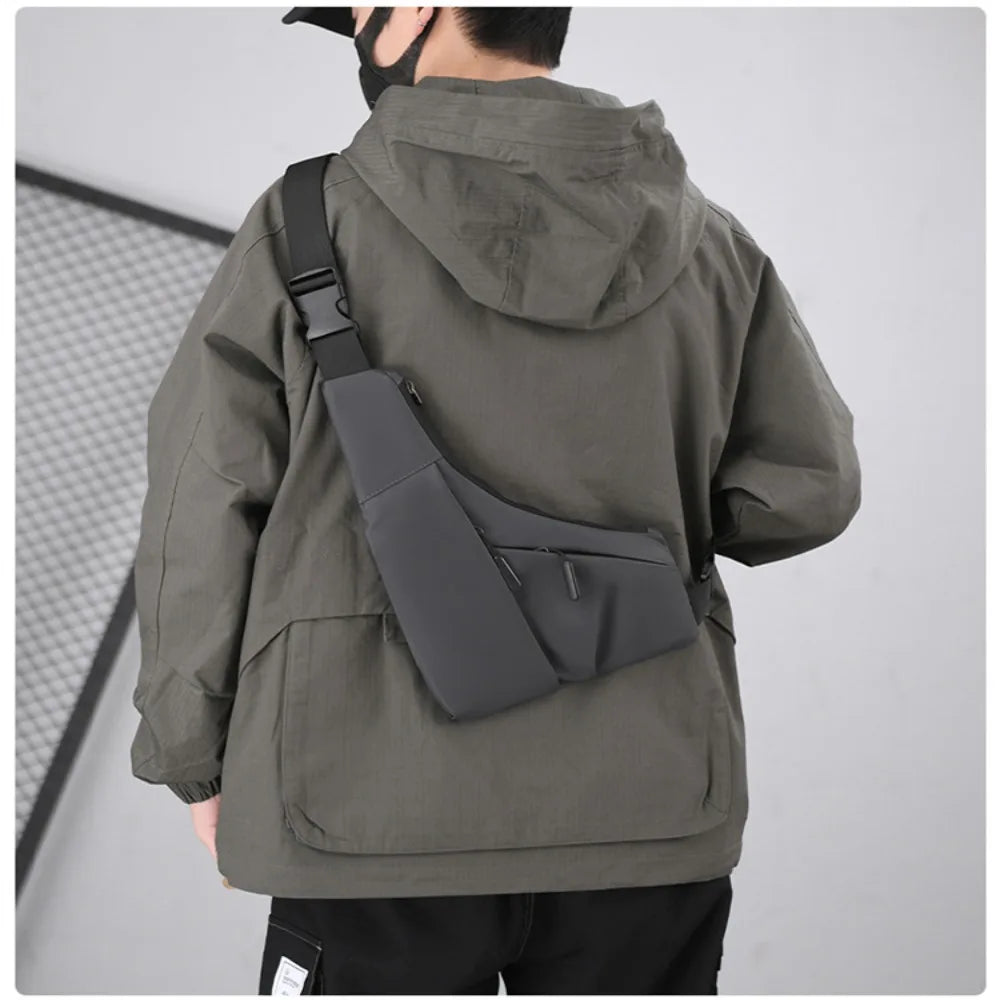 New Fashion Underarm Wrap Chest Bag Street-Style Nylon Waist Bag Solid Color Waterproof Crossbody Bag Outdoor
