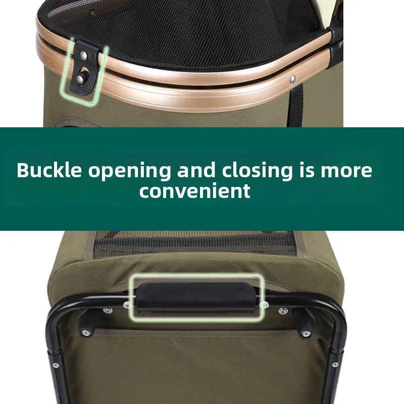 New Multi-layer Pet Strollers Universal for Cats and Dogs Detachable and Detachable Trolley for Pets in Large Space Pet Products