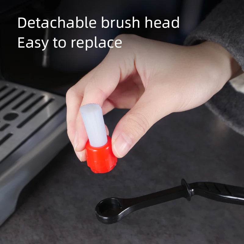 Food Grade Coffee Machine Cleaning Brush Long Handle Replaceable Cleaning Coffee Machine Cleaning Brush