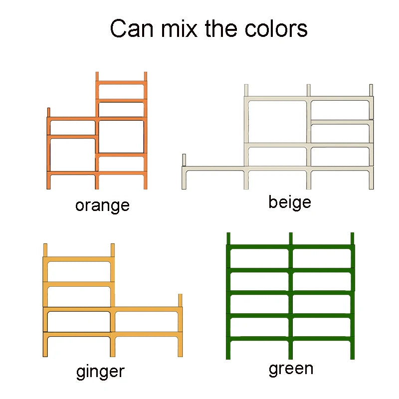 Module Modular DIY Furniture Storage Shelf Bookrack Bookshelf Bookcase Plastic ABS Customized Size Cabinet Multi-function