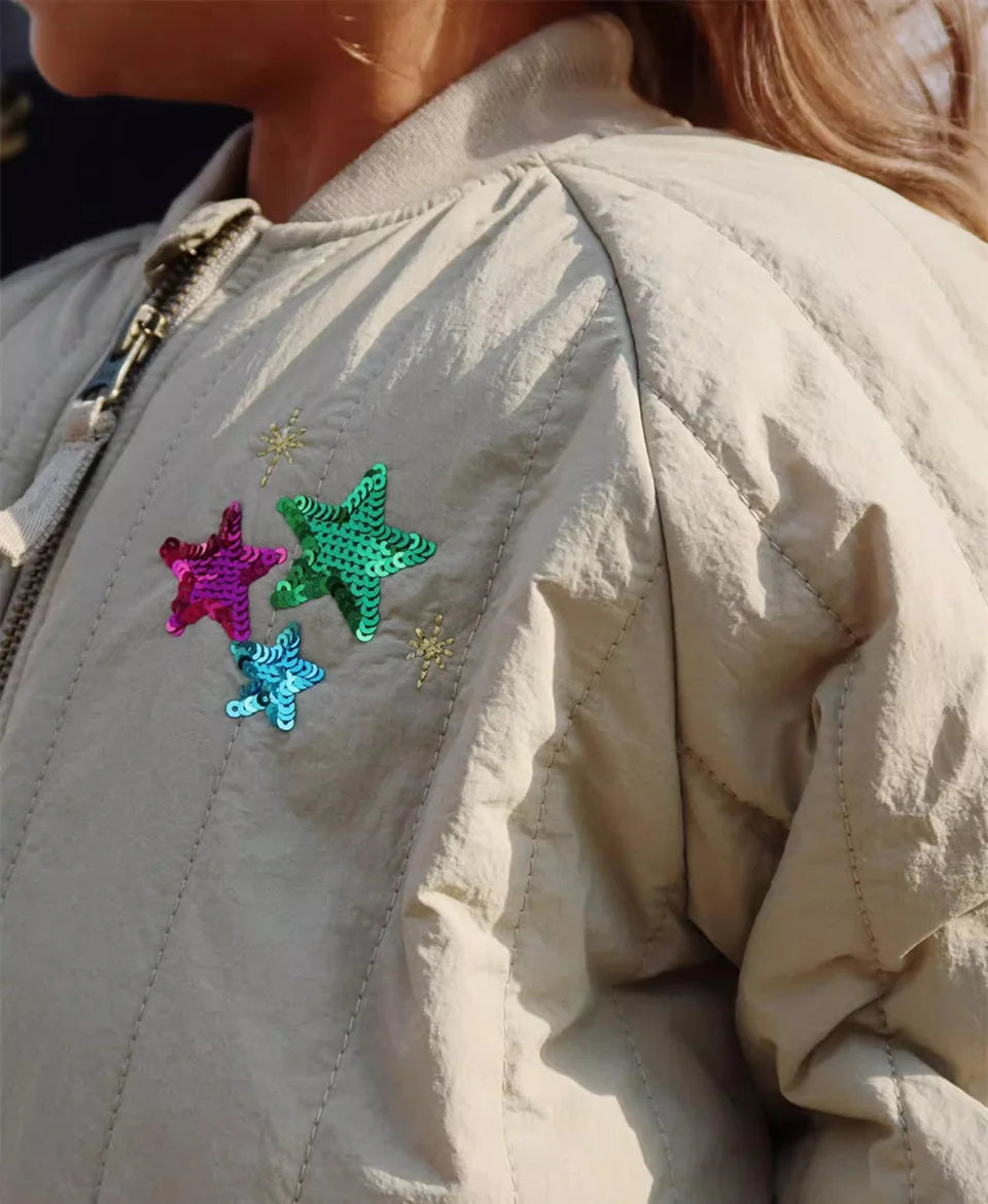 2025 KS Winter Baby Boys Cartoon Lambswool Jackets Kids Cotton Clothes Girls Jackets Outerwear Coats Boys Flight Suit Jackets