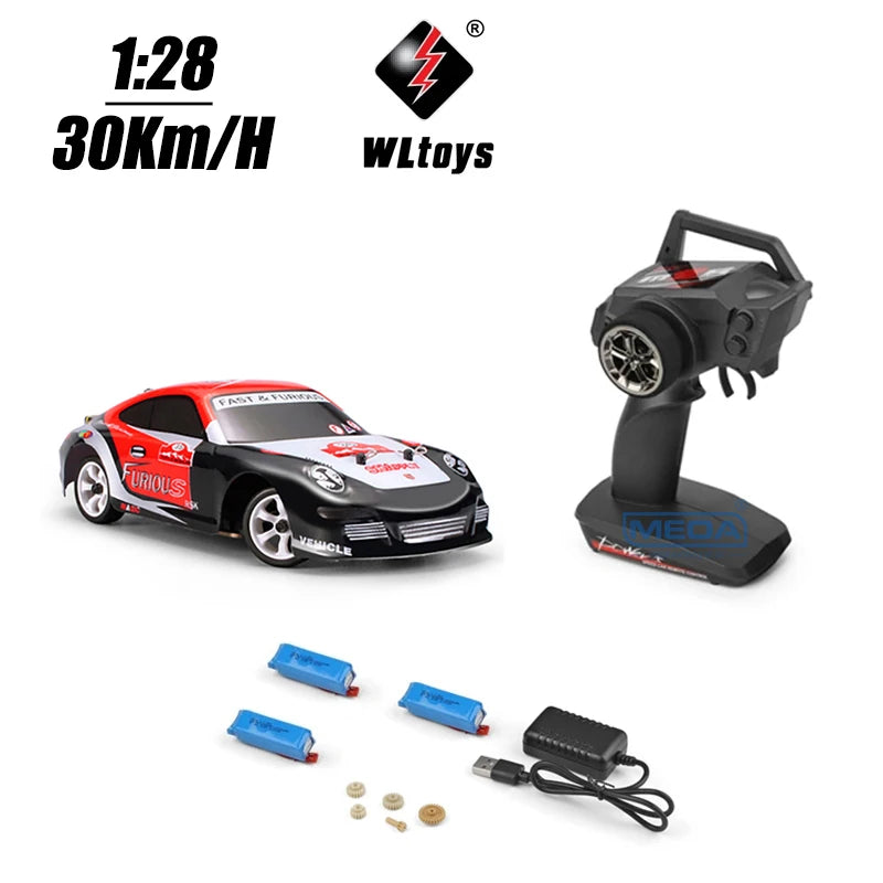 Wltoys K989 K969 284131 Upgrade LCD Version 4WD 1/28 RC High Speed Racing Mosquito 2.4GHz Off-Road RTR Rally Drift Car