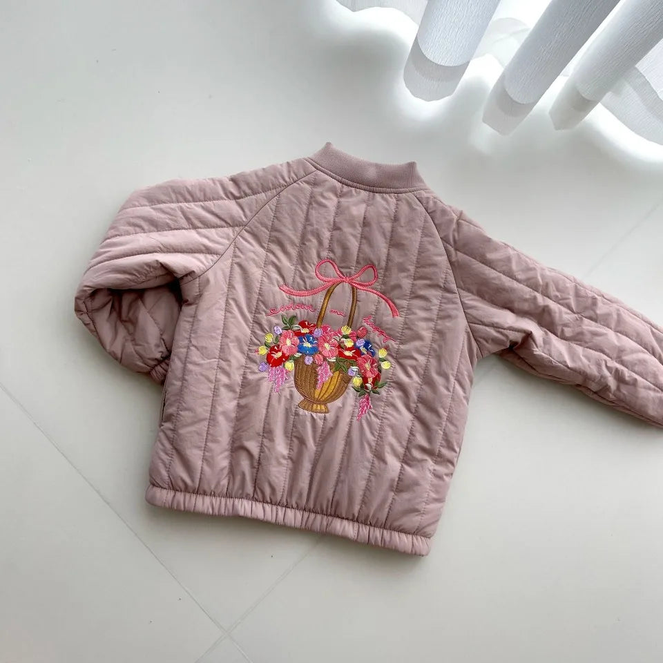 2025 KS Winter Baby Boys Cartoon Lambswool Jackets Kids Cotton Clothes Girls Jackets Outerwear Coats Boys Flight Suit Jackets