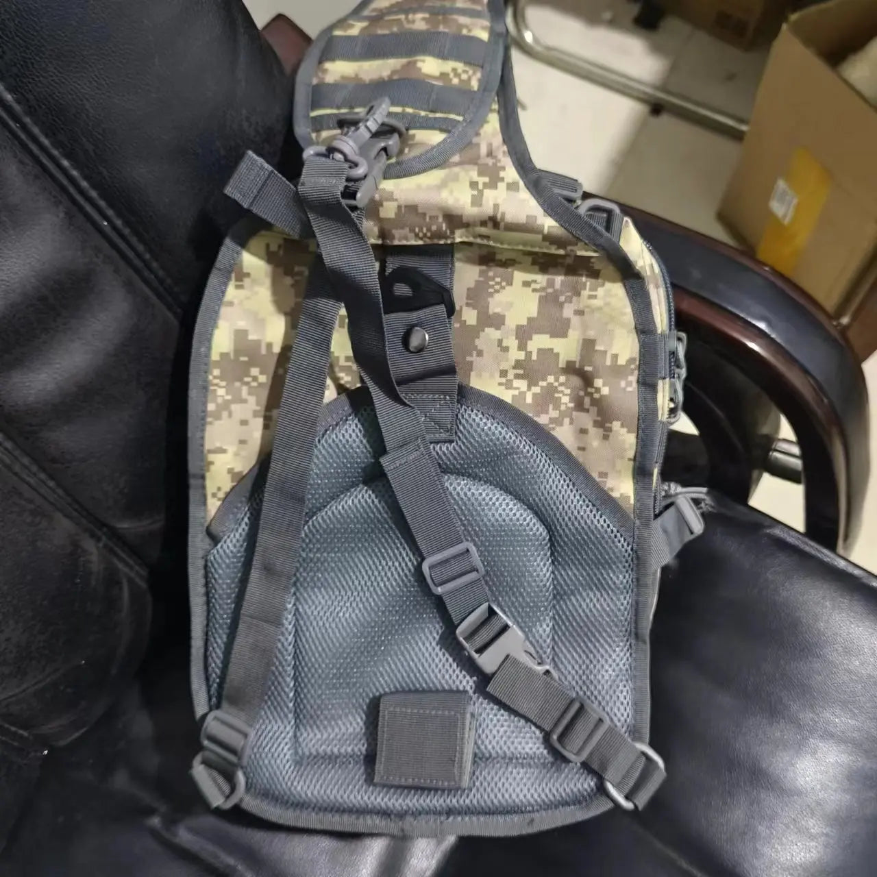 Rilibegan Chest Bag Waterproof Oxford Single Shoulder Bags Tactical Chest Bags Big Capacity Crossbody Bags Camouflage Chest Bag