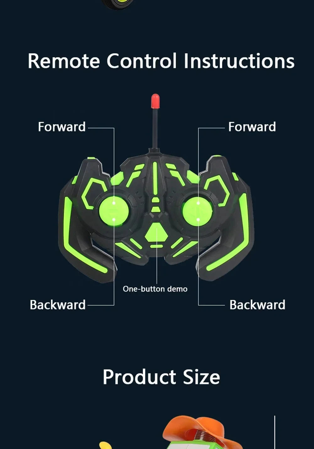 Crazy Jumping Stunt Car Wireless Infrared Remote Control Car Dance Lights Music Swing Fun New And Unique Children's Toys