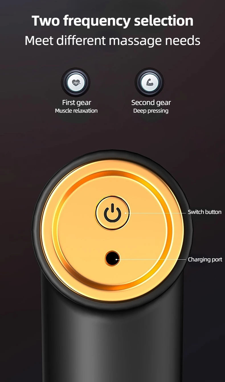 Portable Mini Muscle Massage Gun Vibration Massage Gun Body Neck Back Pain Gout Relief Deep Muscle Relaxation Massager Tools