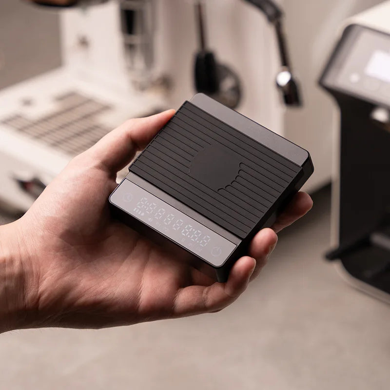 Italian Mini Espresso Coffee Electronic Scale Portable Special Hand-brewed Coffee Bean Scale Barista Timing Weighing Device