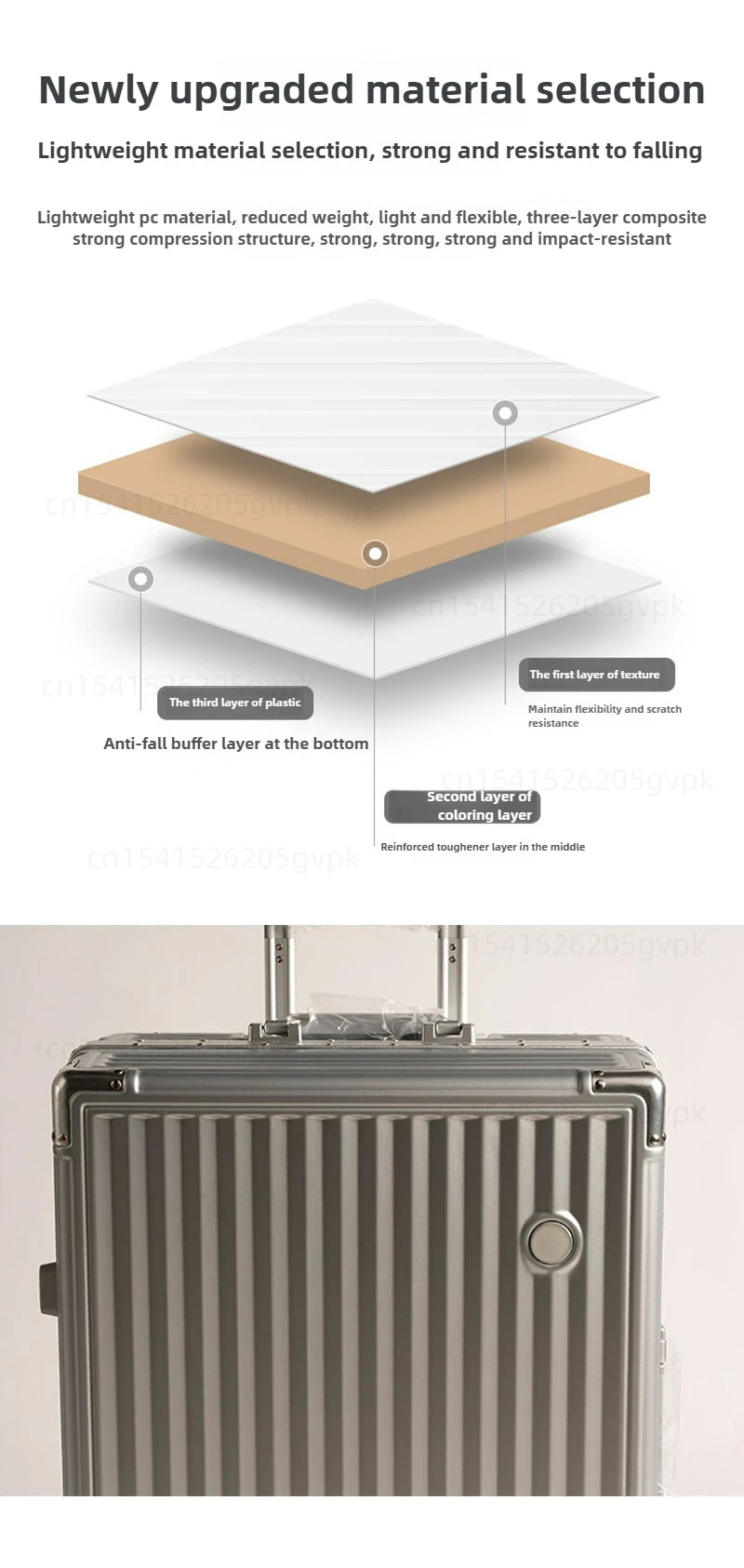 20/24 Inch Large Capacity PC Rolling Luggage Case TSA Combination Lock Business Metal Frame Travel Suitcase on Wheels Travel Bag