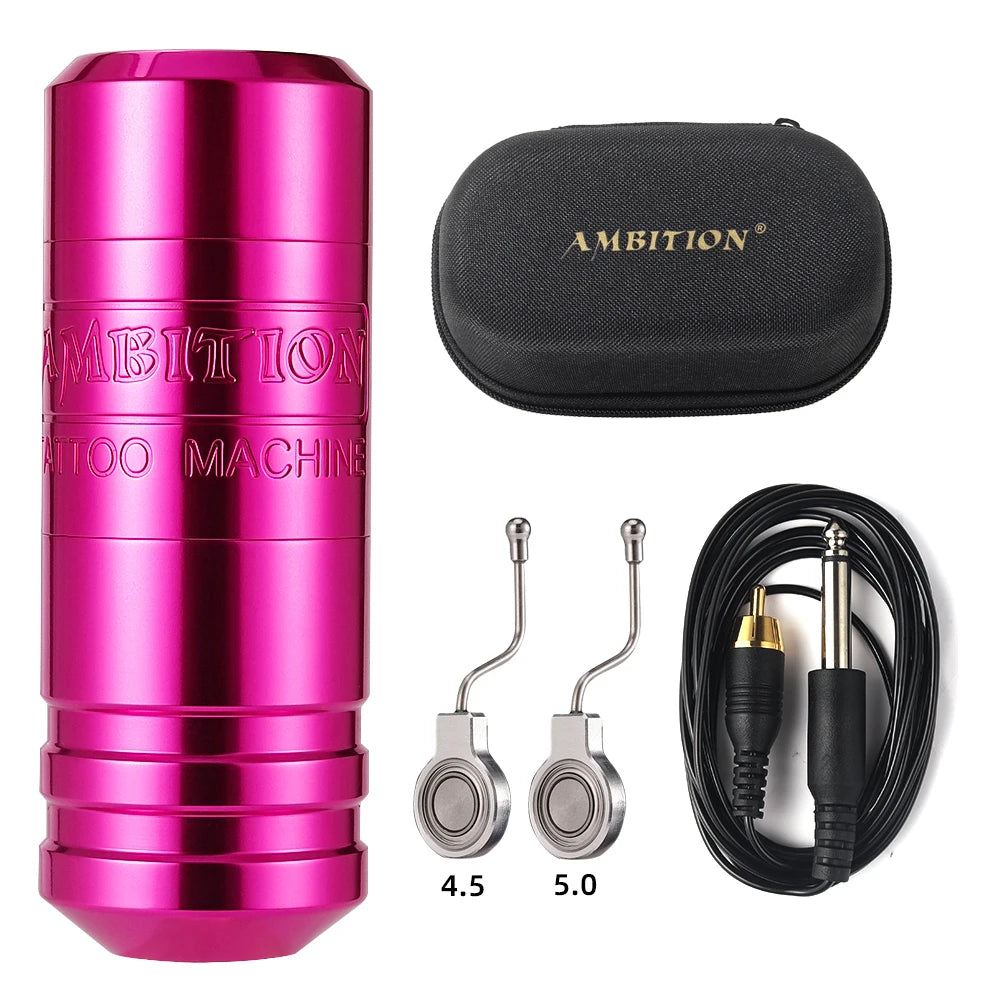 Ambition Torped 32 Powerful Brushless Motor 4.0mm-4.5mm-5.0mm Stroke Rotary Tattoo Pen Machine With RCA Cord For Tattoo Artists