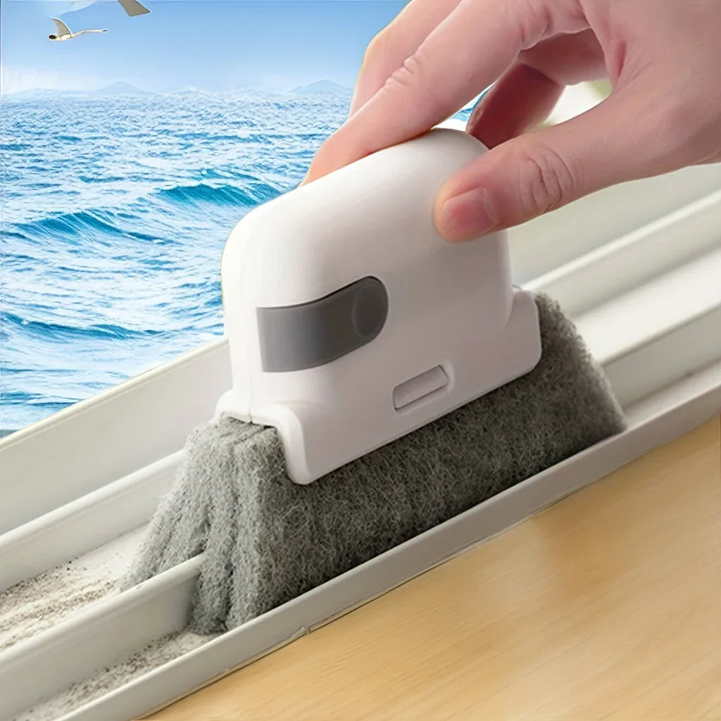 Window Cleaning Brush Windowsill Groove Deadend Cabinet Crevice Brush Universal Window and Door Track Cleaning Brush