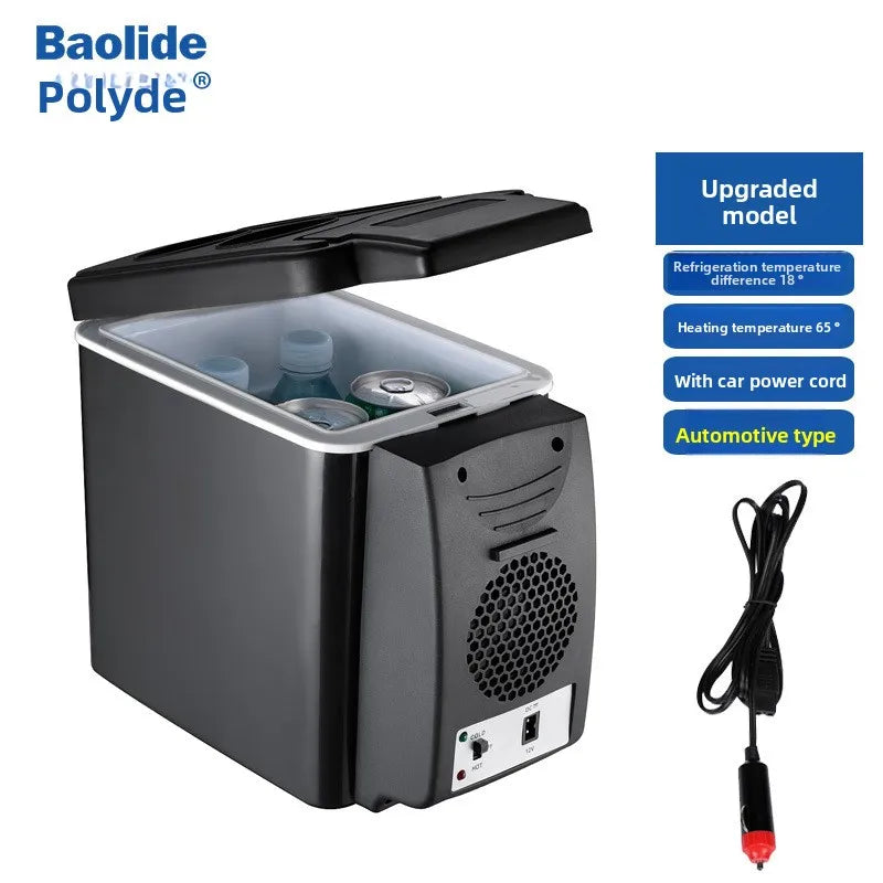 6L Portable Car Refrigerator Semiconductor Cooler Warmer 2in1 Dual Use for Vehicle