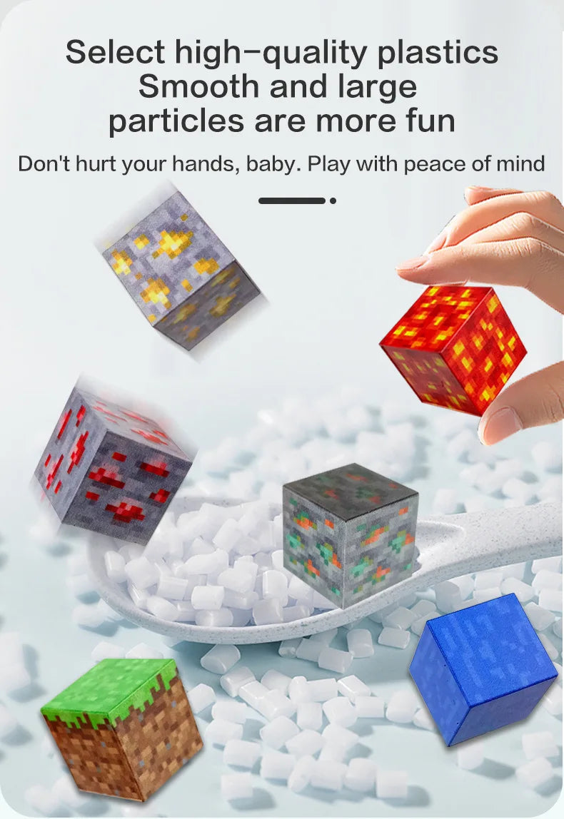 10-500PCS Magnetic Building Blocks Magnet Set Bricks Mini World STEM Construction DIY Educational Toys For Kids Birthday Gifts