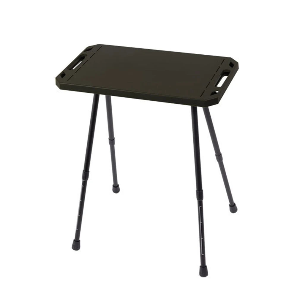 Folding Camping Table with Carry Bag, Height Adjustable Lightweight Desk, Two-Sides Hanging Cookware Table for Hiking, Picnic