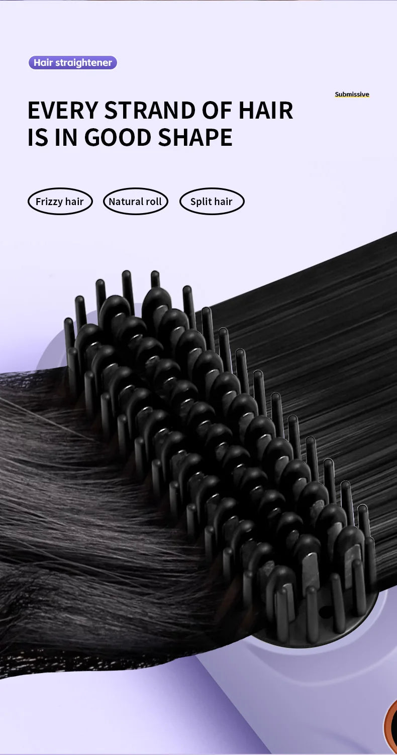 Electric Heating Straight Hair Comb LCD Screen USB Wireless Portable Negative Ion Styling Tool Rechargeable Straightening Brush