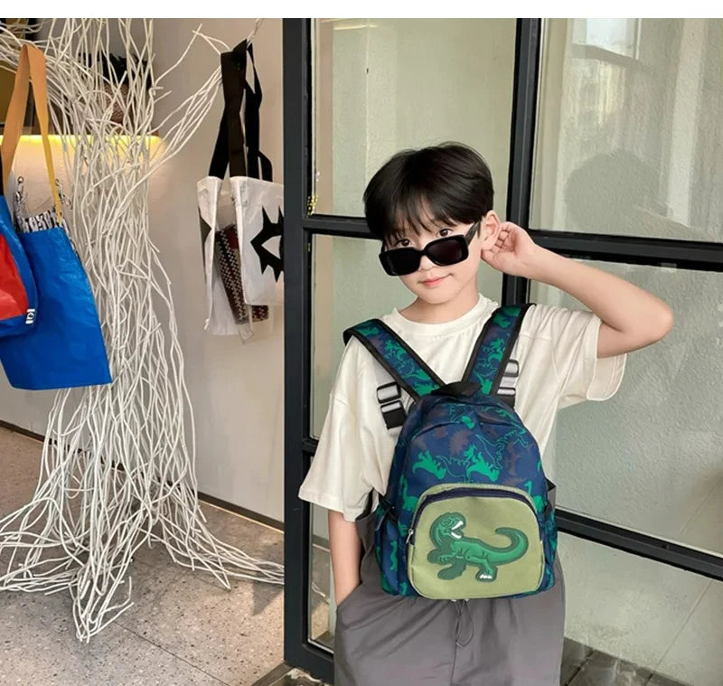 Kindergarten Backpack for Boys Fashion Dinosaur School Backpacks Cartoon Print Casual Kids School Bag Girls Schoolbags 3-8 Years