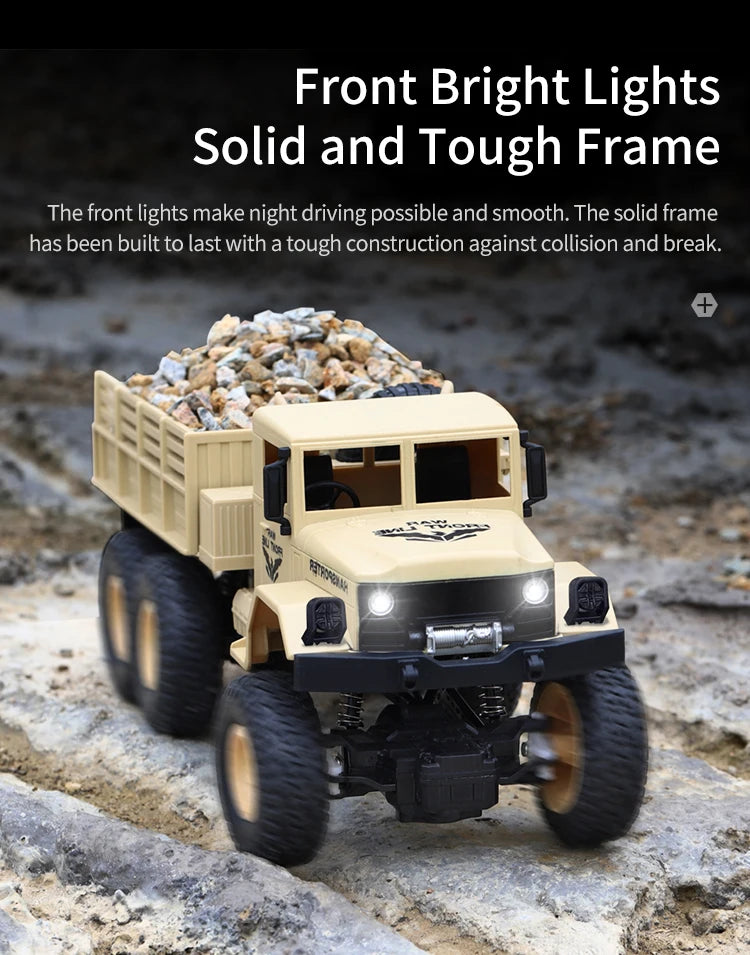 JJRC 1/18 Rc Car Off-Road  2.4G Radio Controlled Car Military Electric Machine 10Km/h Rc Buggy Children's Cars Toys for Boys kid