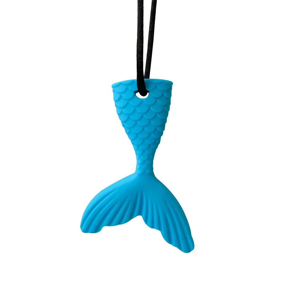 1pcs Silicone Teether Kids Chew Necklace Sensory Chewy Pendant Oral Motor Toys Therapy Tools for Autism ADHD chidren's goods