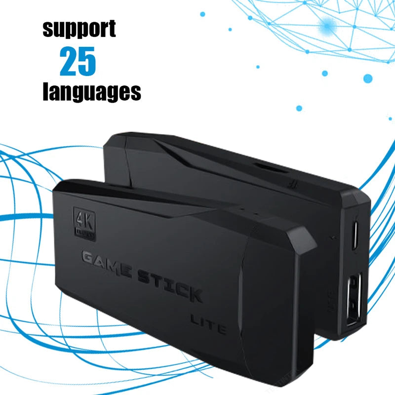 M8 4K Retro Game Stick - 64GB Handheld Console Preloaded with 20,000+ Games & Wireless Controller for PS1 Emulation