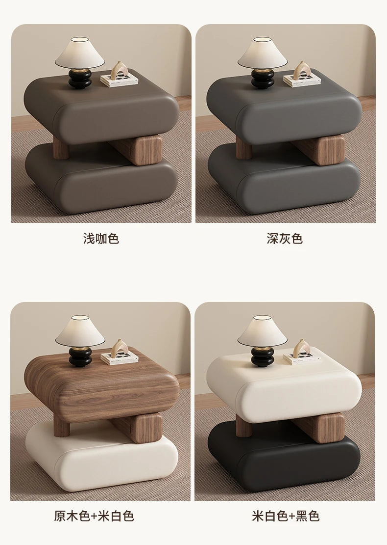 Cream Style Elegant Nightstands Space Saving Glamour Luxury Bedside Tables Trendy Creative Table De Chevet Bedroom Furniture