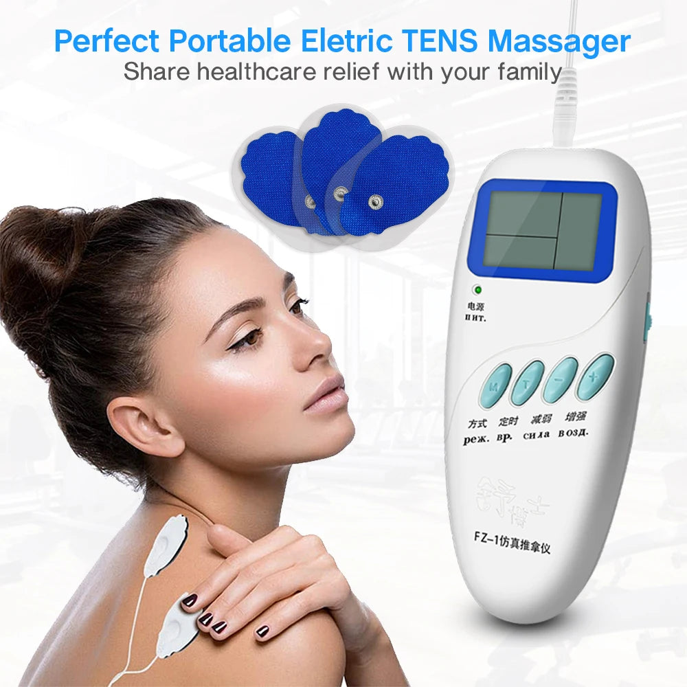 TENS Electric Muscle Stimulator Physiotherapy Frequency EMS Acupuncture Physiotherapy Body Massager Relaxation Pain Relief