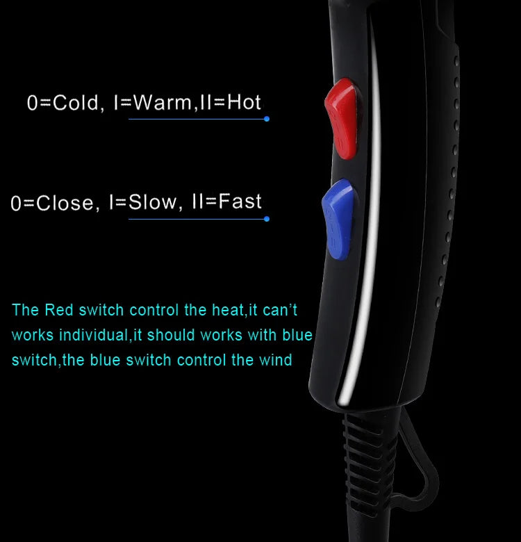 Original EU Plug Hot Cold Wind Professional Hair Dryer Blow dryer Hairdryer For Hair Salon for Household Use