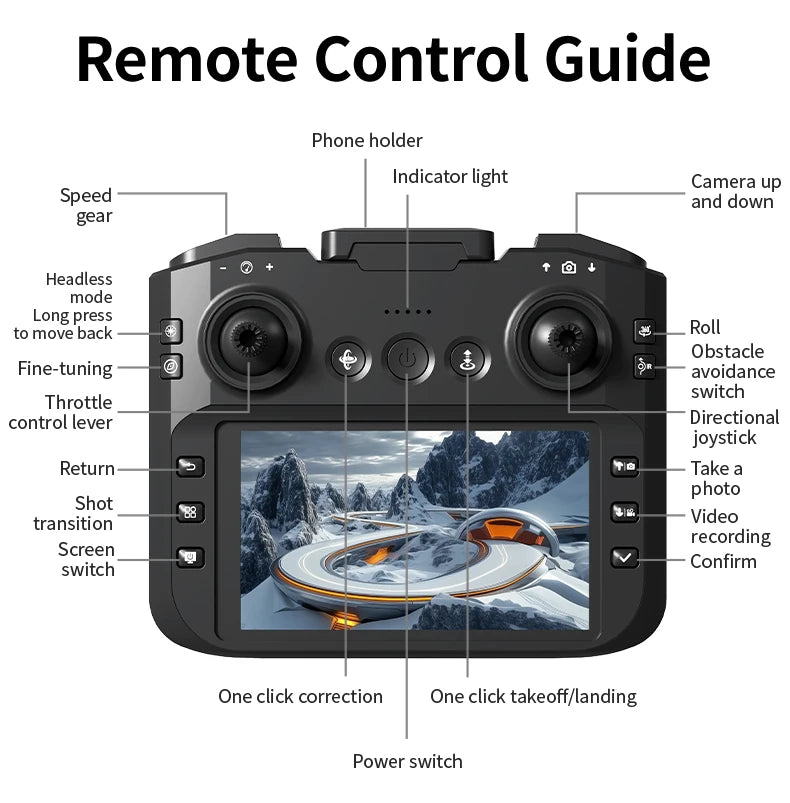Professional Mini RC Drone 4K WIFI FPV HD Aerial Photography Brushless motor Optical Flow Positioning Dual Camera Quadcopter Toy